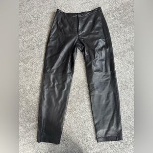 Faux leather pants